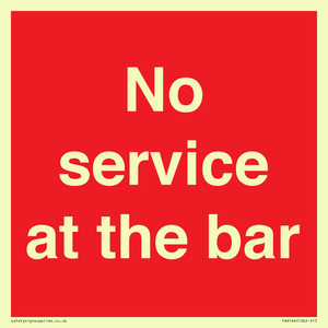 No service at the bar